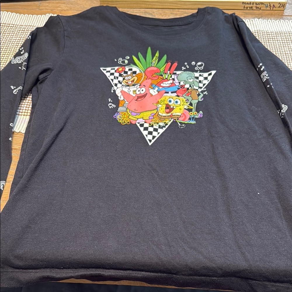 Vans Black Graphic Long Sleeve Shirt